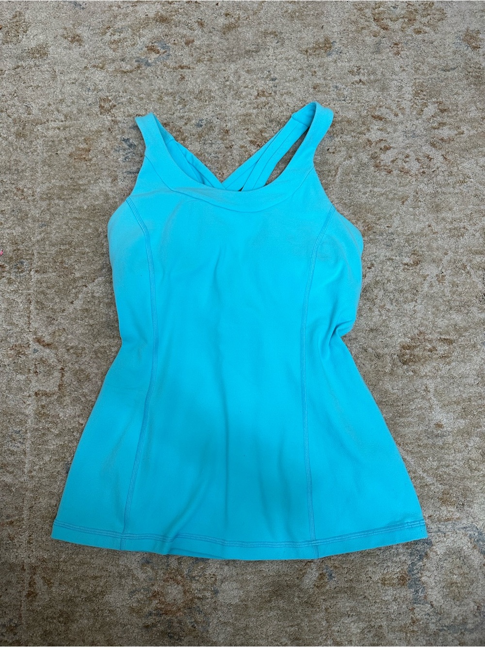 lululemon y2k athletica Turquoise Cross-Back Tank Top